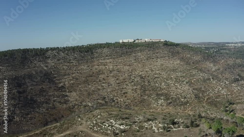 Aerial video over hakdoshim forest Israel photo