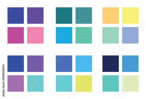 Abstract color palette Color swatches