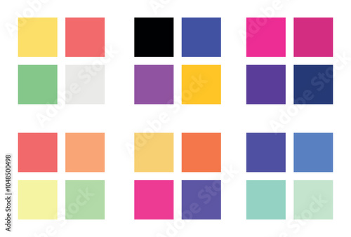 Abstract color palette Color swatches