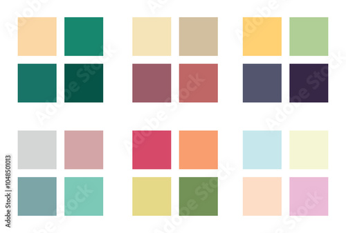 Abstract color palette Color swatches