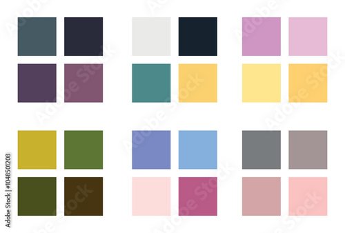 Abstract color palette Color swatches