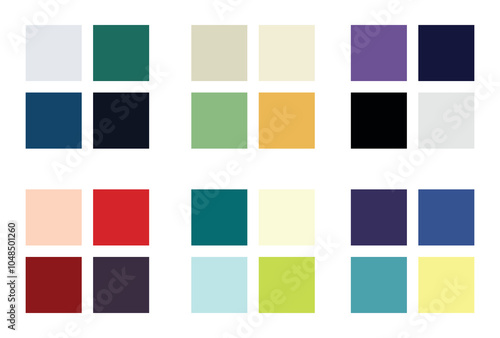 Abstract color palette Color swatches