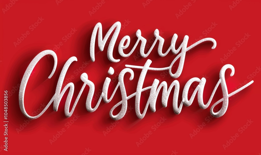 A festive red background featuring elegant white script that says Merry Christmas in a cheerful holiday celebration context. A festive red background featuring elegant white script that says Merry Christmas in a cheerful holiday celebration context.
