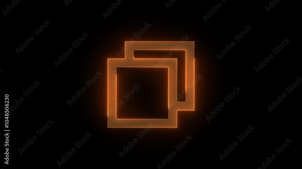 Ac chrome restore cept stroke icon glowing neon brown color animation Ac chrome restore cept stroke icon glowing neon brown color animation