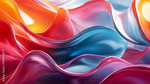 Wallpaper Mural Colorful Abstract Waves Torontodigital.ca