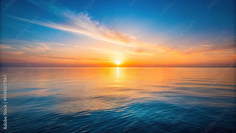 Fototapeta premium Tranquil seascape with sunset and waves