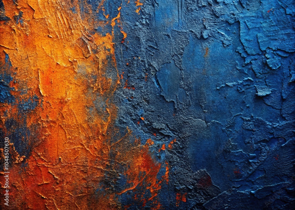 Abstract Blue and Orange Generative AI Wallpaper Texture Abstract Blue and Orange Generative AI Wallpaper Texture