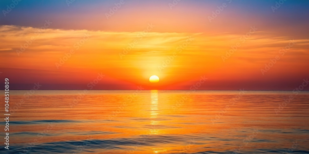 Obraz premium Tranquil summer sunset over ocean