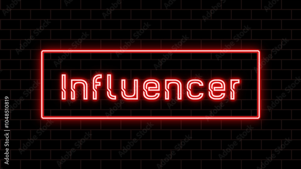 Influencer のネオン文字 Influencer のネオン文字