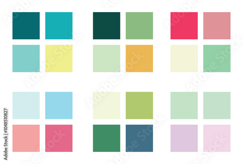 Abstract color palette Color swatches