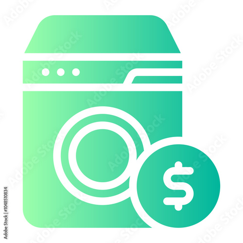 laundry service gradient icon