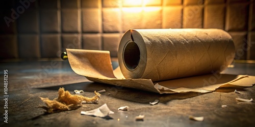 A toilet paper's last stand: an empty throne. photo