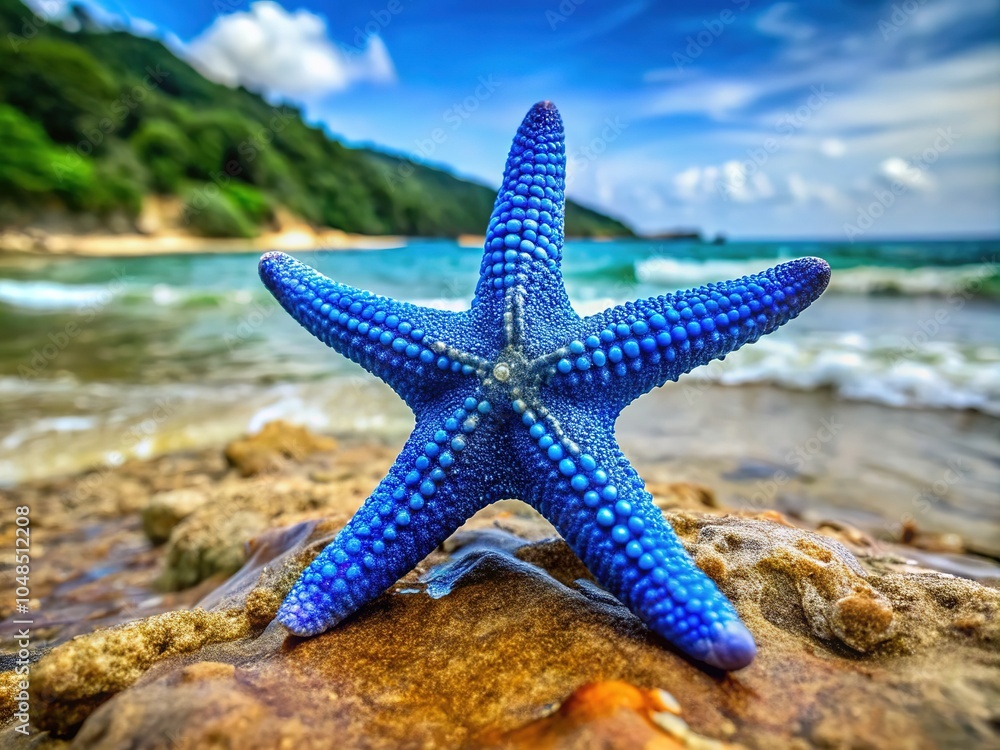 Blue David Star on White Background - Jewish Symbol Blue David Star on White Background - Jewish Symbol