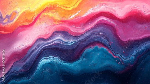 Vibrant Abstract Fluid Art