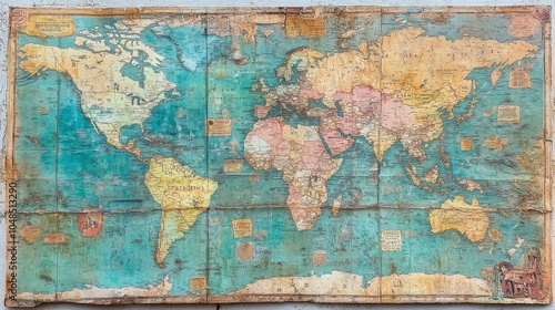 Vintage World Map photo