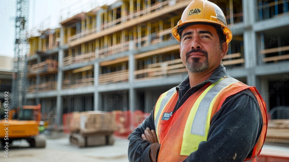 Fototapeta premium Construction Worker on Site