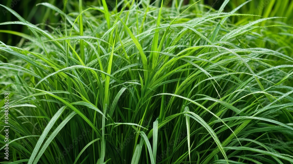 Lush Green Grass in Natural Habitat Lush Green Grass in Natural Habitat
