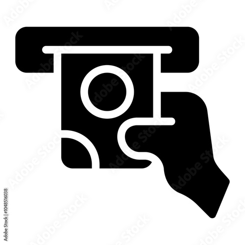 cash withdrawal glyph icon