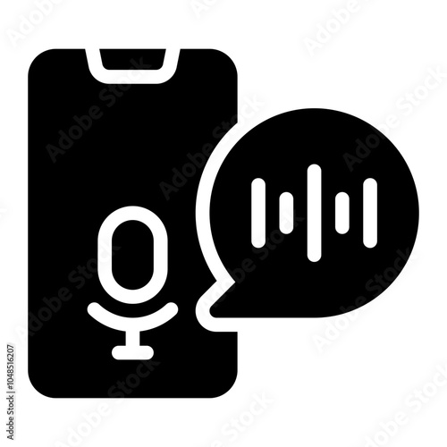 voice assistant glyph icon