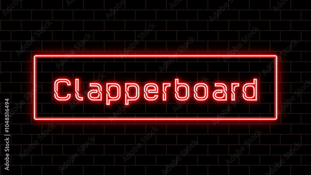 Clapperboard のネオン文字 Clapperboard のネオン文字