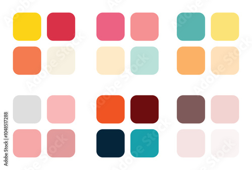 Abstract color palette Color swatches