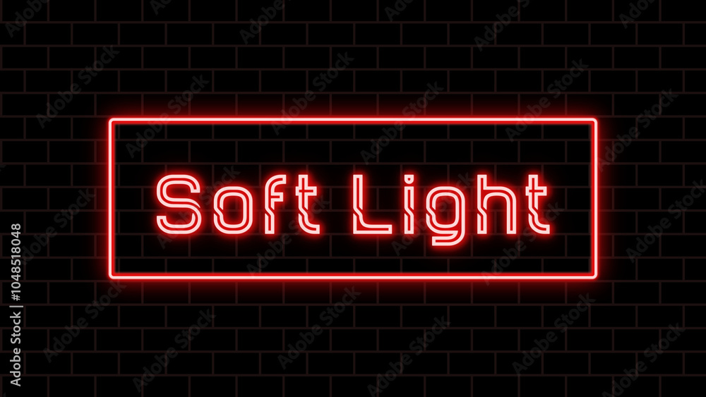 Soft Light のネオン文字 Soft Light のネオン文字