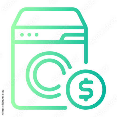 laundry service gradient icon