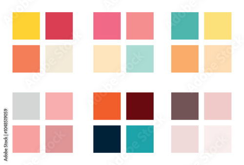 Abstract color palette Color swatches