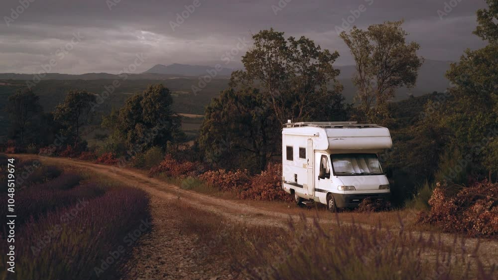 Caravan Camp At Lavender Field In The Evening
Caravan Camp At Lavender Field In The Evening