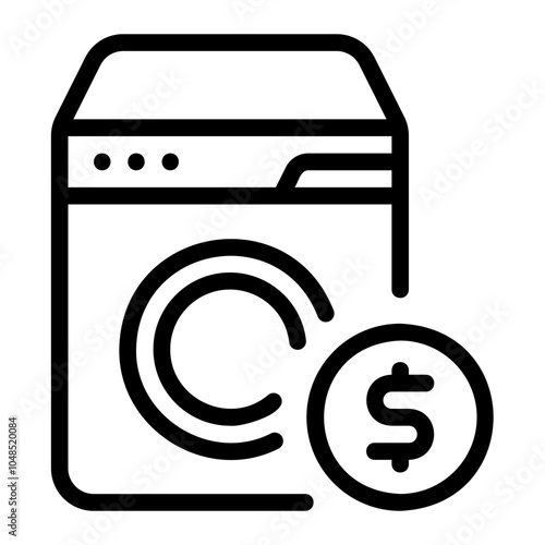 laundry service line icon