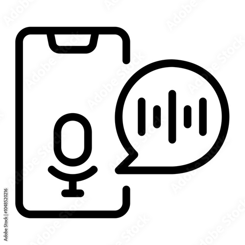 voice assistant line icon