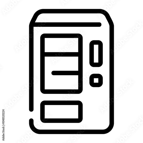 vending machine line icon