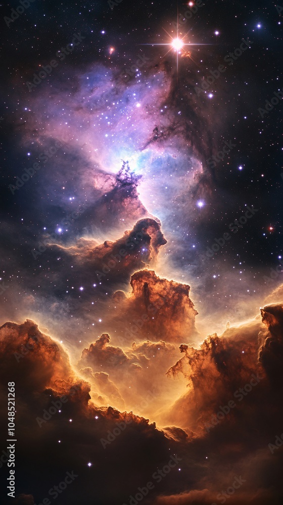 cosmic violet blue sky with nebulae. cinematic lighting cosmic violet blue sky with nebulae. cinematic lighting