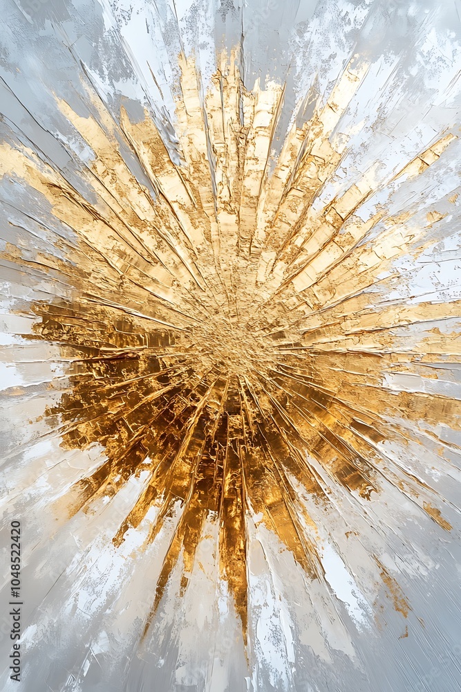 Naklejka premium Radiant golden burst an abstract representation of light and energy capturing the essence of artistic expression in modern design