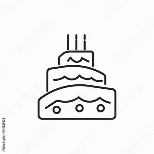 art cake candles icon sign vector