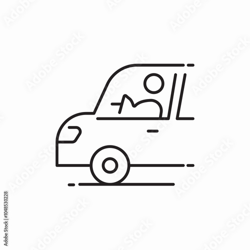 car driver icon sign vector