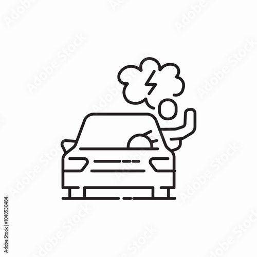 car traffic agression icon sign vector