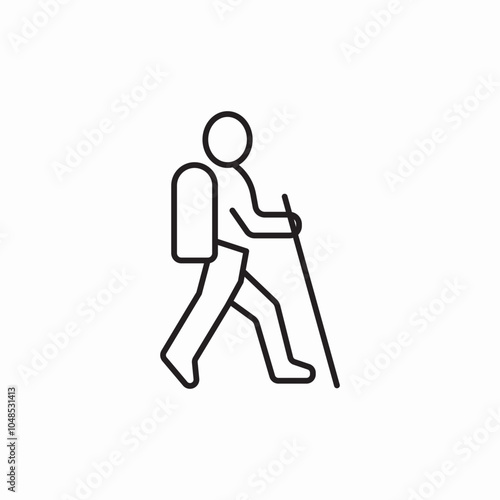 hiking tourist icon sign vector