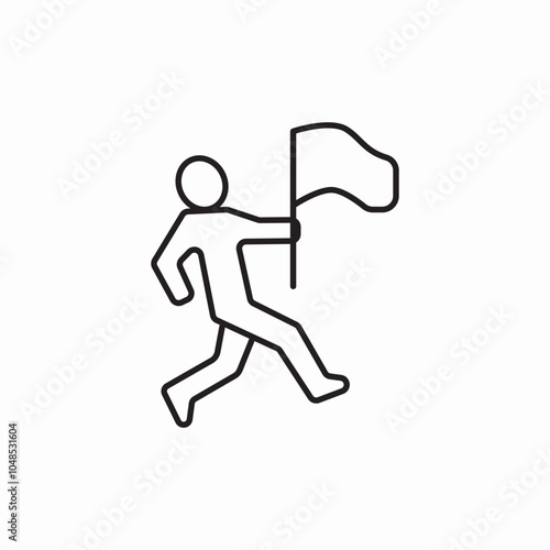 relay race flag icon sign vector