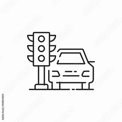 traffic lights icon sign vector