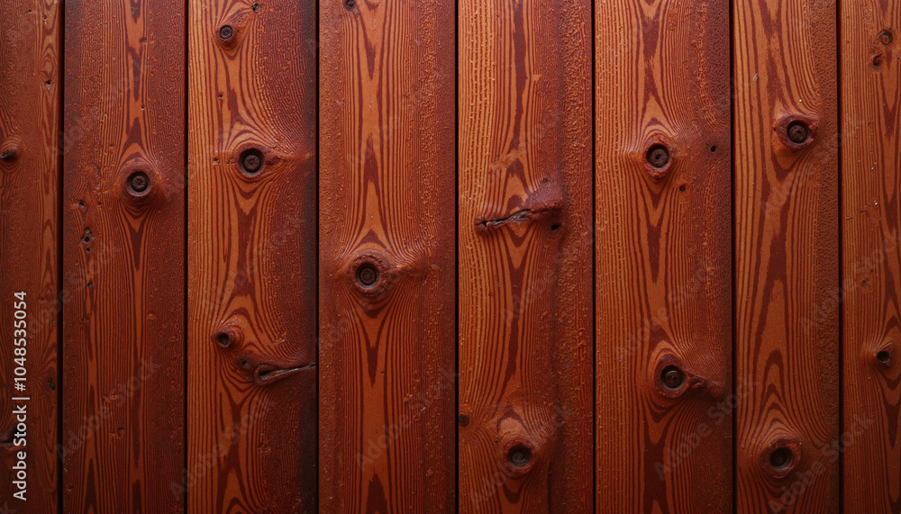 Fototapeta premium Vertical wood planks with natural knots, rustic background