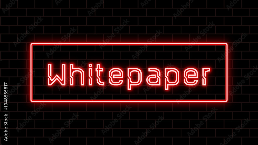Whitepaper のネオン文字 Whitepaper のネオン文字