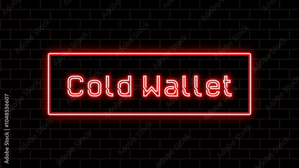 Cold Wallet のネオン文字 Cold Wallet のネオン文字