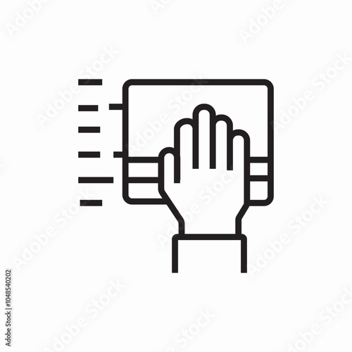 rag wipe clean icon sign vector