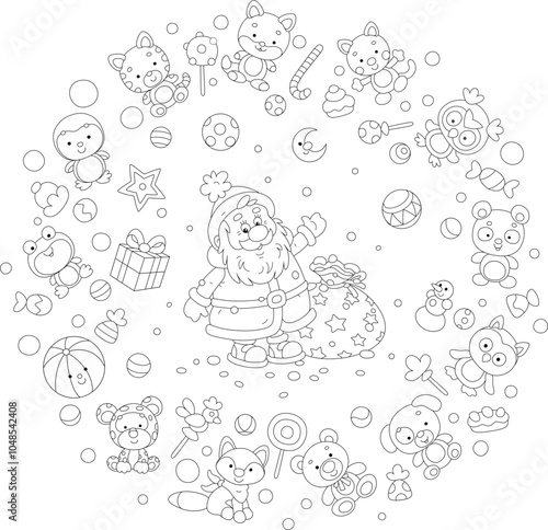 Santa Claus with his magica...