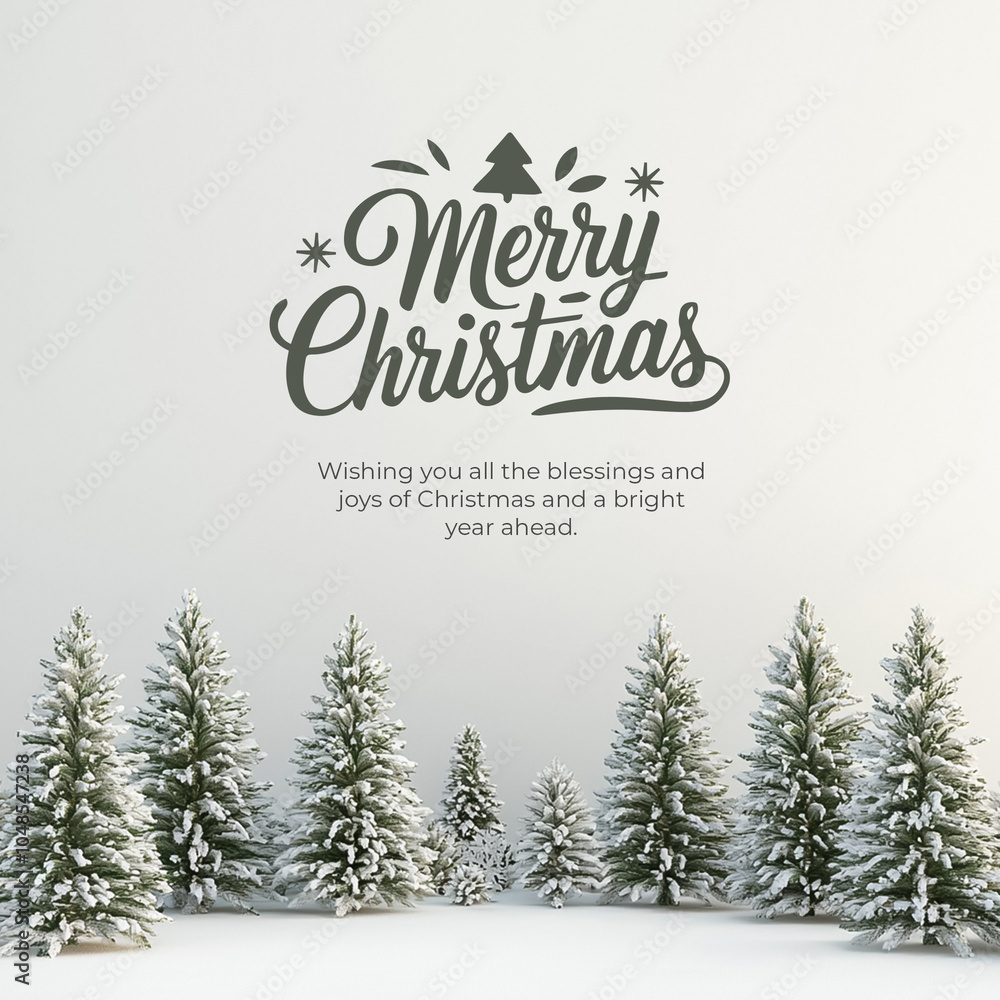 Fototapeta premium Merry Christmas social media post