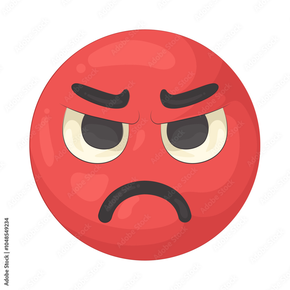 Illustration of angry emoji Illustration of angry emoji