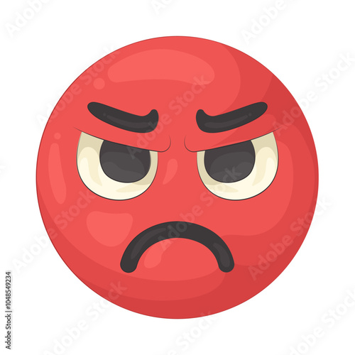 Illustration of angry emoji 