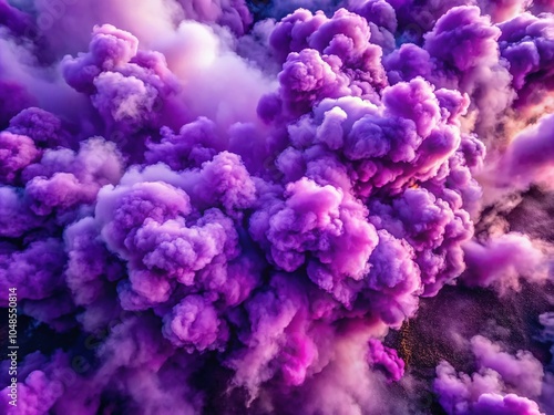 Abstract Purple Background with Smoke - Ethereal Drone Photography for Creative Projects