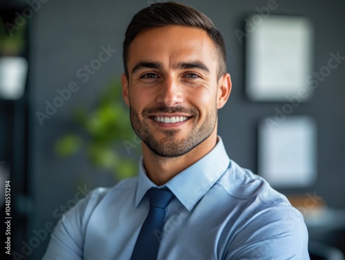 Business Man in Suit Smiling